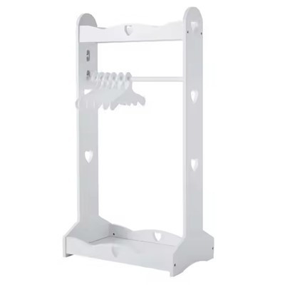 Medinis vaikų paltų lentynos